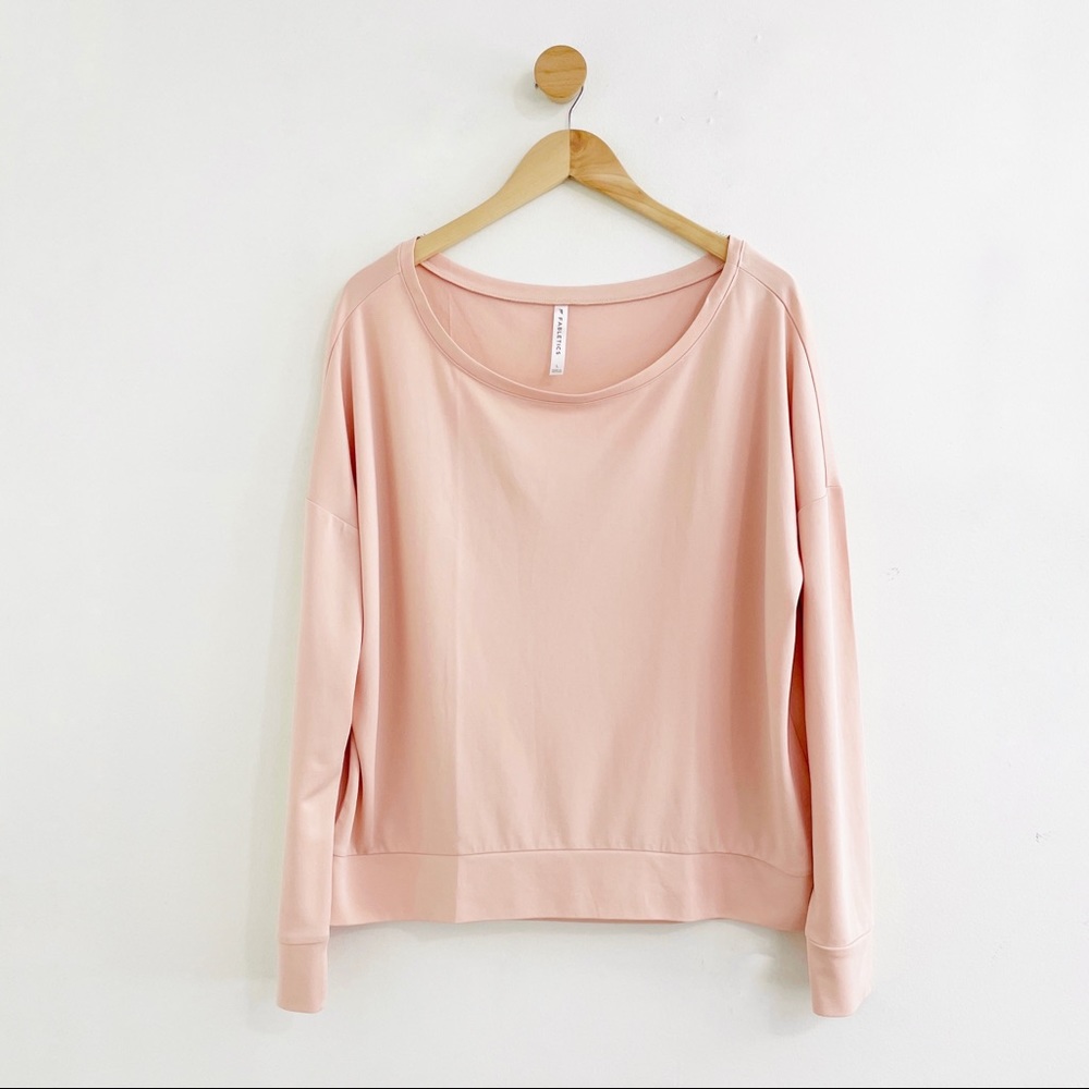 Fabletics Light Pink Modal Blend Pullover Sweatshirt